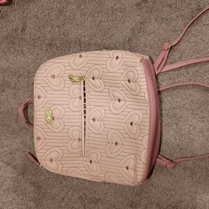 Betsey Johnson pink heart backpack